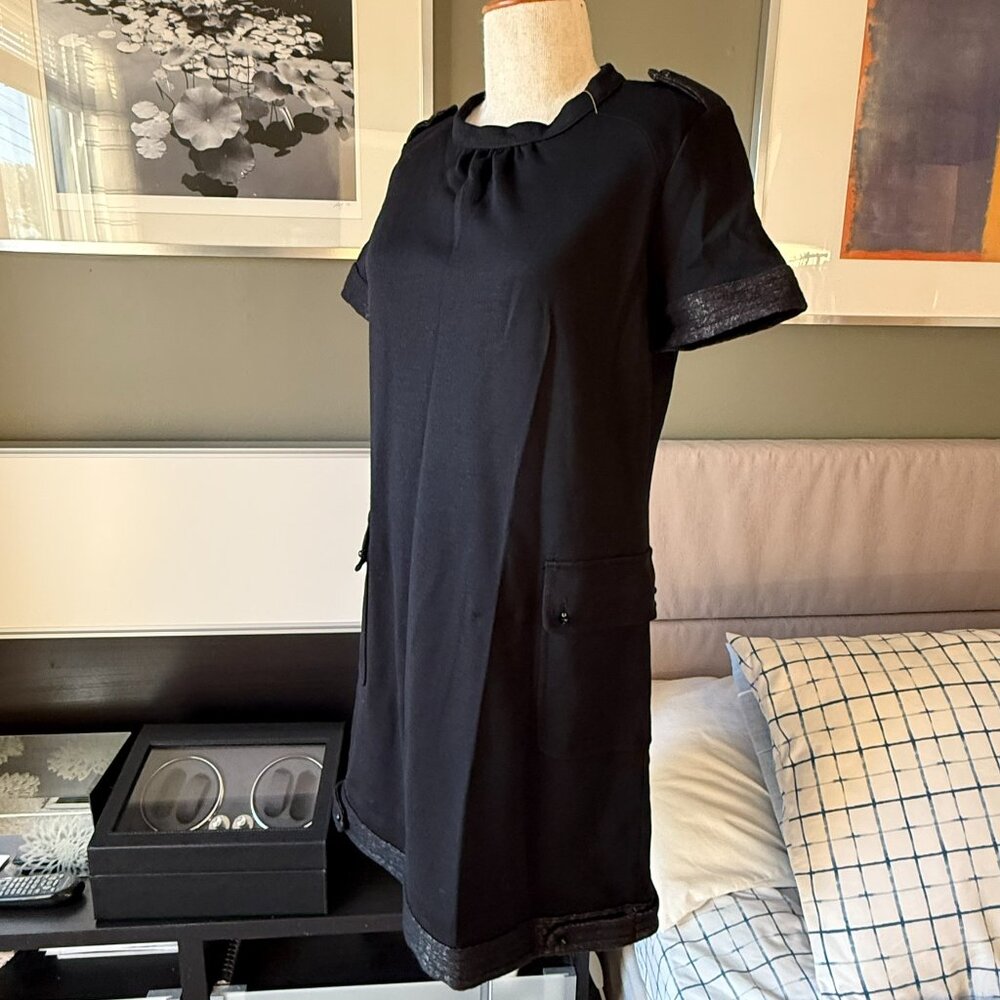 - Guy Rover 100% Virgin Wool Shift Dress in Black Fall Winter Italy 44 or US MED - Picture 9 of 13